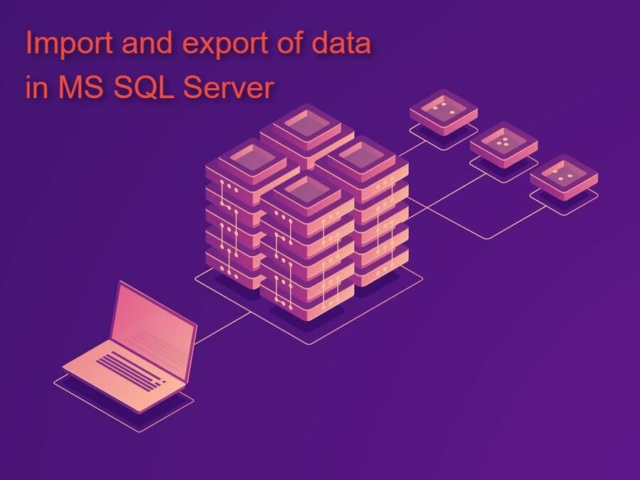 Import and export of data in MS SQL Server